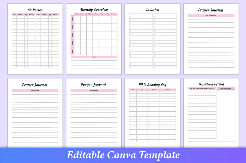 Bible Devotional Planner - 100 Planner - CraftNest - Digital Crafting and Art