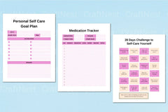 Self-Care Wellness Planner for Personal Growth - CraftNest - Digital Crafting and Art