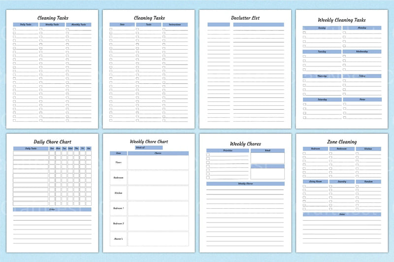 Efficient Cleaning Planner for Organized Homes - CraftNest - Digital Crafting and Art