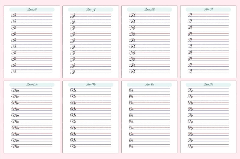 Cursive Letter Workbook for Handwriting Practice - CraftNest - Digital Crafting and Art
