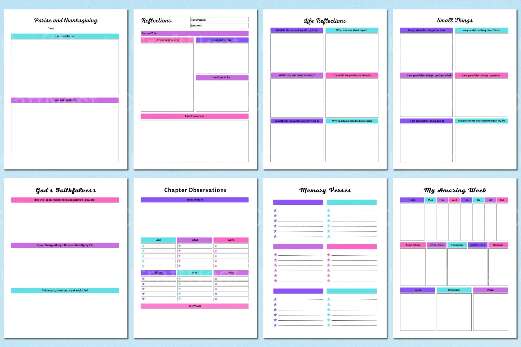 Bible Devotional Planner for Spiritual Growth - CraftNest - Digital Crafting and Art