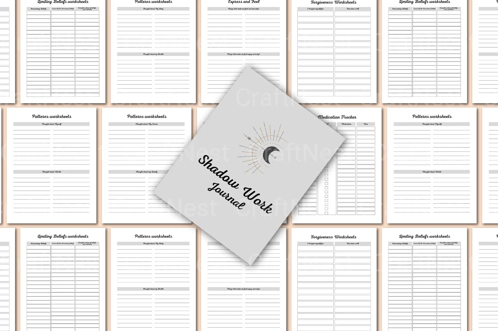 Shadow Work Prompts for Personal Growth - CraftNest - Digital Crafting and Art