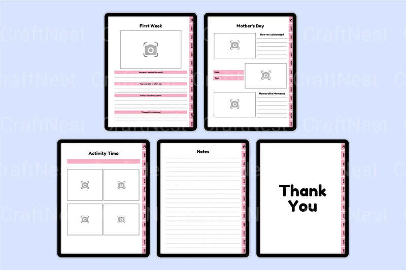 Baby Memory Book: Cherish Every Milestone - CraftNest - Digital Crafting and Art
