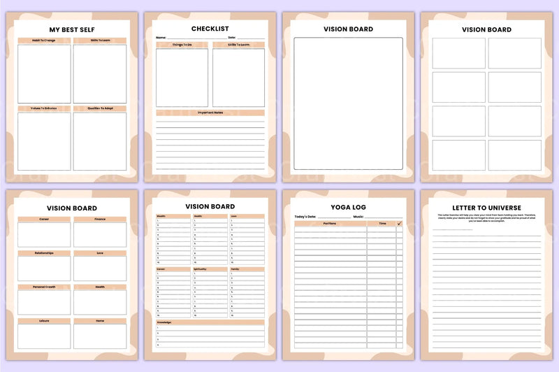 Vision Board Goal Workbook for Success - CraftNest - Digital Crafting and Art