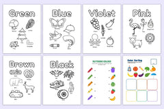 Kindergarten Colors Workbook for Kids - CraftNest - Digital Crafting and Art