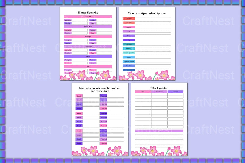 End of Life Planner Template - Canva - CraftNest - Digital Crafting and Art