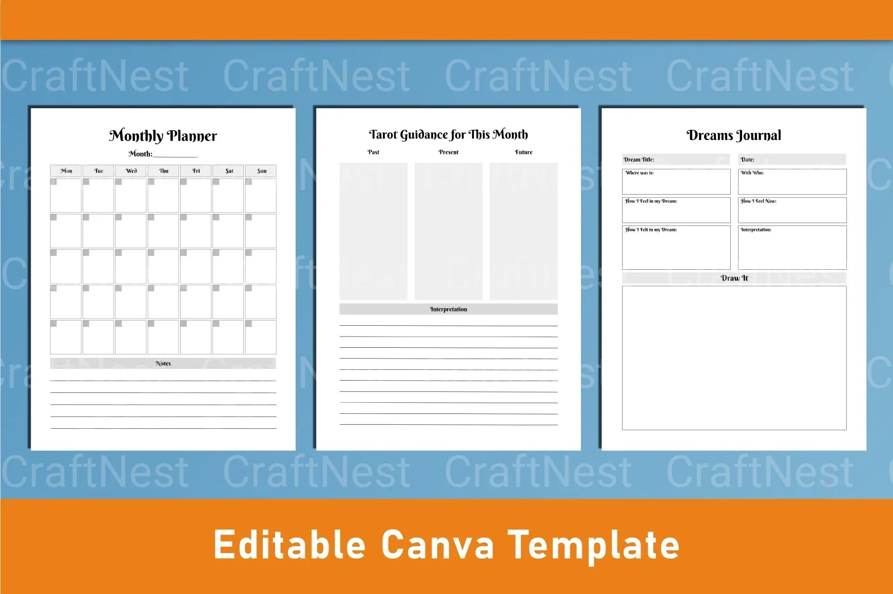 Witchy Planner Canva Template - CraftNest - Digital Crafting and Art