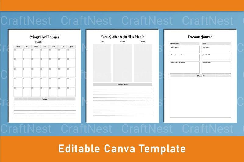 Witchy Planner Canva Template - CraftNest - Digital Crafting and Art