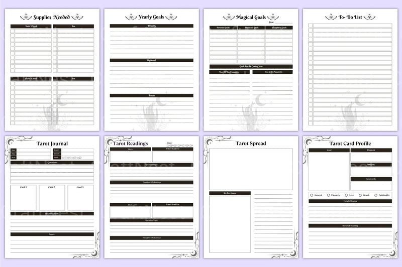 Witchcraft Tarot Workbook Guide - CraftNest - Digital Crafting and Art