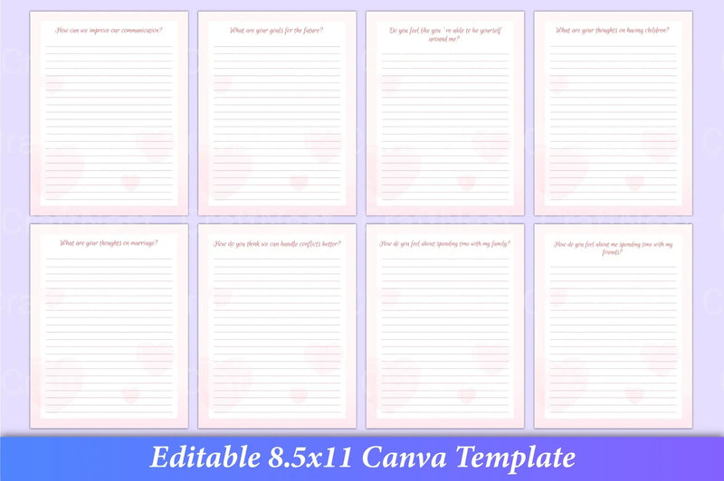 50 Questions for Couples: Relationship Planner - CraftNest - Digital Crafting and Art