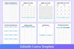Keto Diet Planner Canva Interior - CraftNest - Digital Crafting and Art