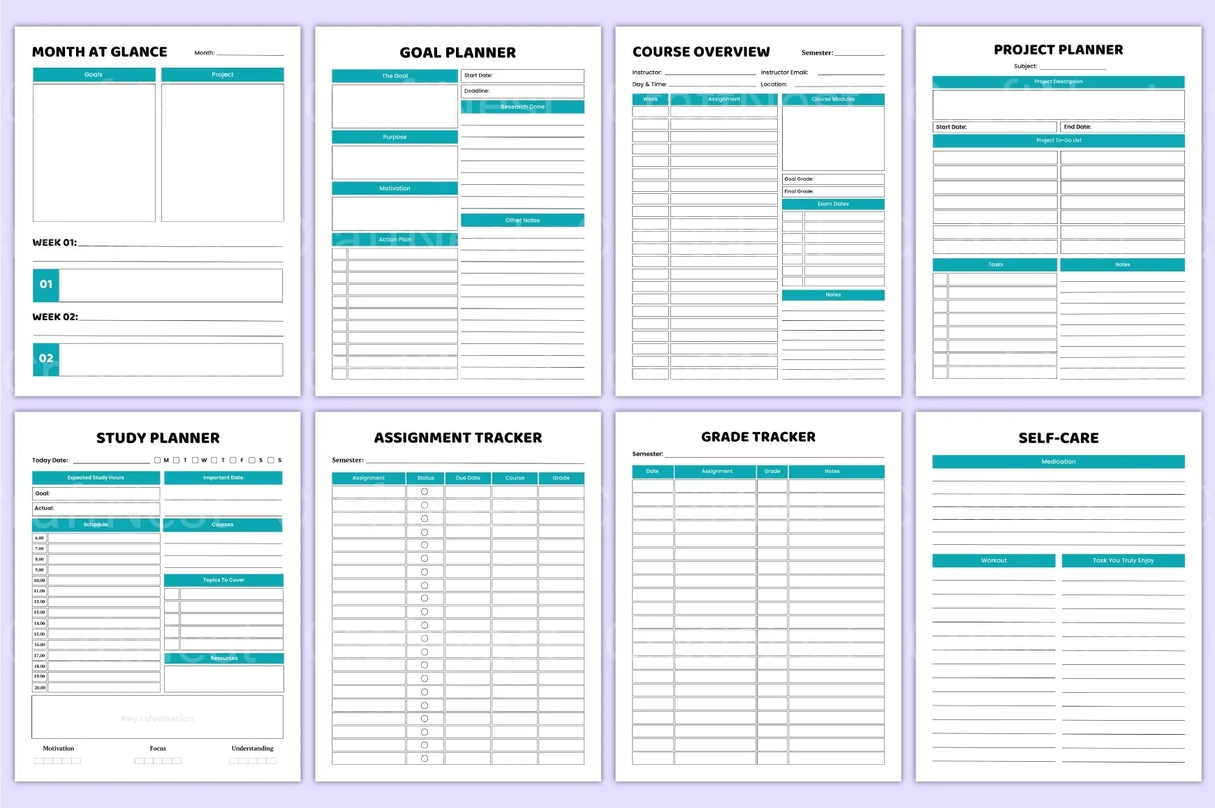 Nursing Student Organizer for Efficient Study Planning - CraftNest - Digital Crafting and Art