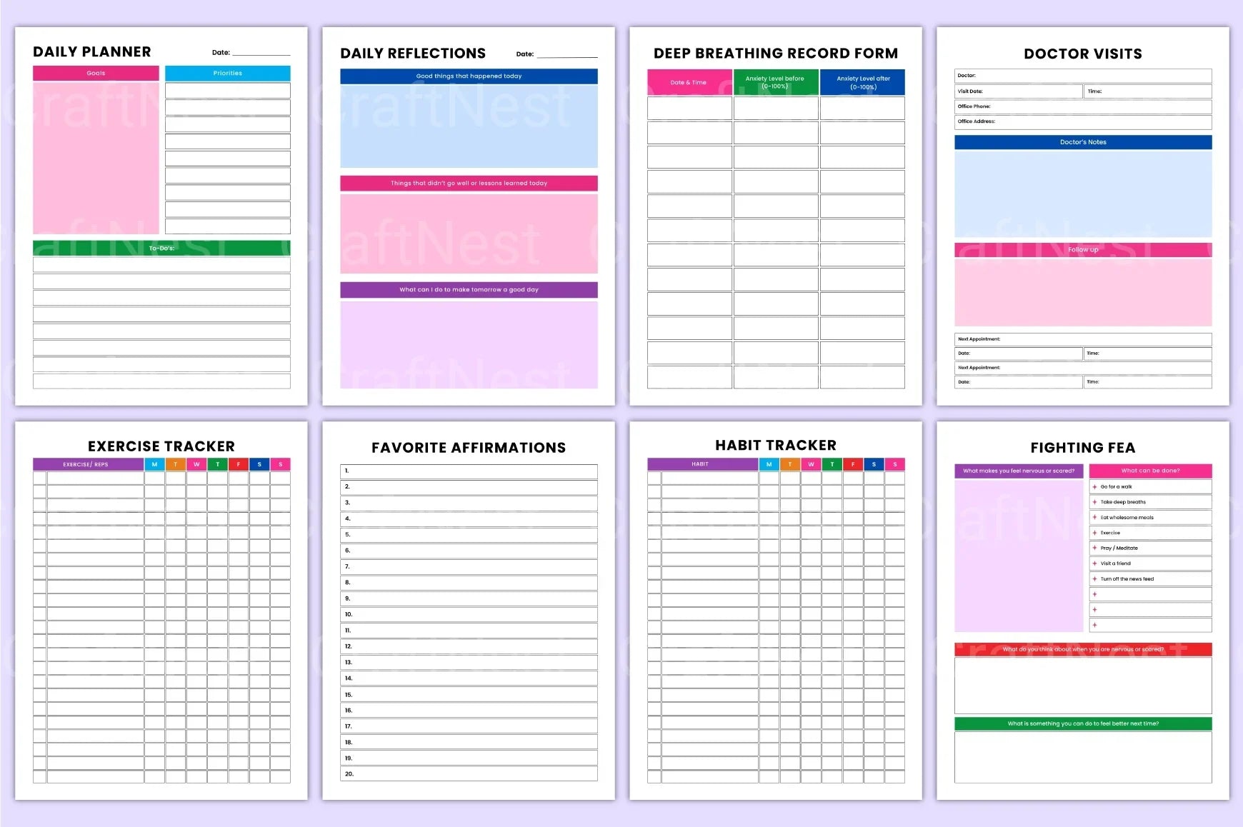 Mental Health Workbook for Personal Growth - CraftNest - Digital Crafting and Art