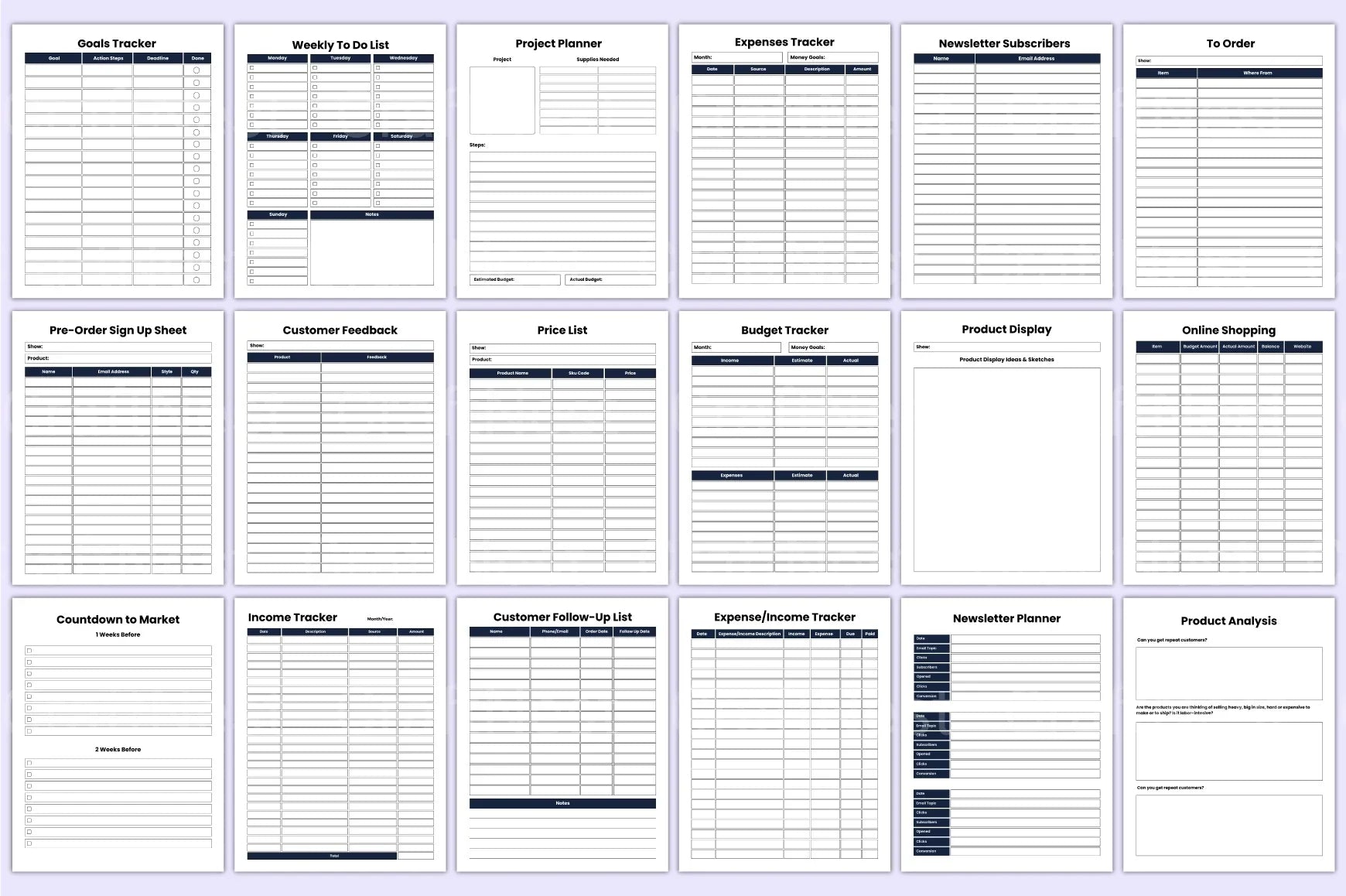 Small Business Planner Starting at $100 - CraftNest - Digital Crafting and Art