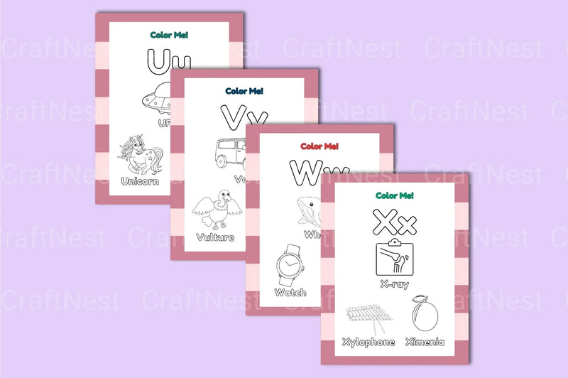 My ABC Coloring Booklet - CraftNest - Digital Crafting and Art