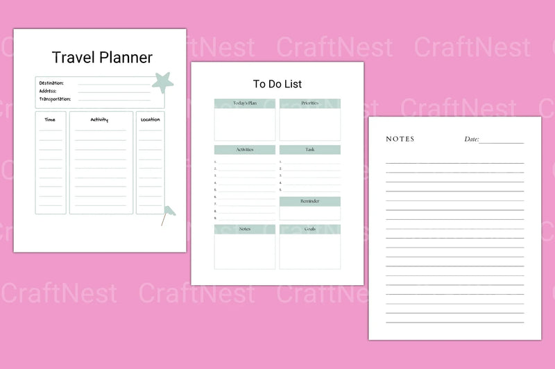 Travel Planner Guide - CraftNest - Digital Crafting and Art