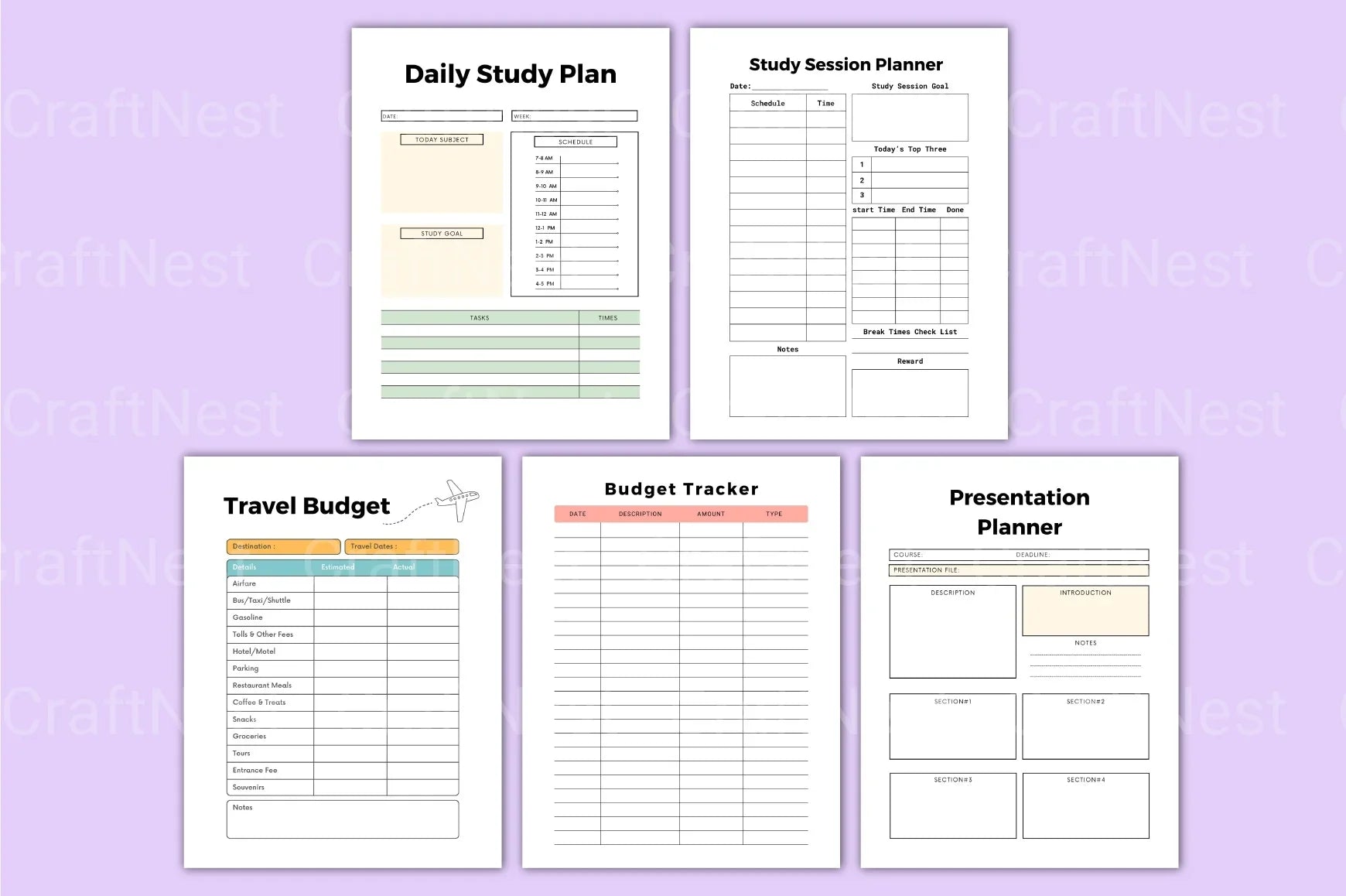 Editable Canva Template Collection - CraftNest - Digital Crafting and Art