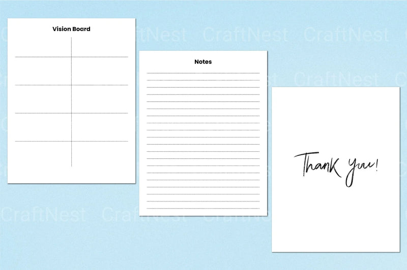 Vision Board Planner Template Canva - CraftNest - Digital Crafting and Art