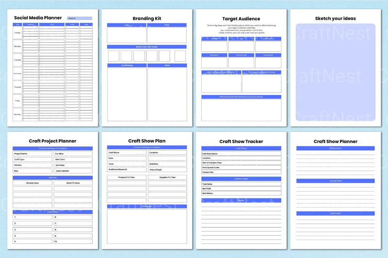 Craft Handmade Business Planner - CraftNest - Digital Crafting and Art
