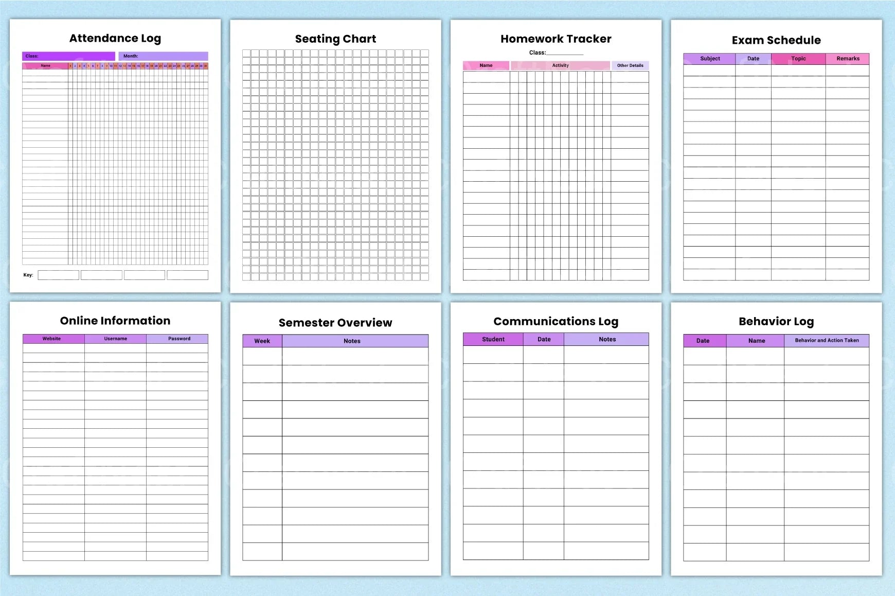 Teacher Record Book for Effective Classroom Management - CraftNest - Digital Crafting and Art
