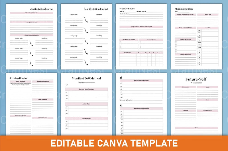 Manifestation Canva Template for Creative Designs - CraftNest - Digital Crafting and Art