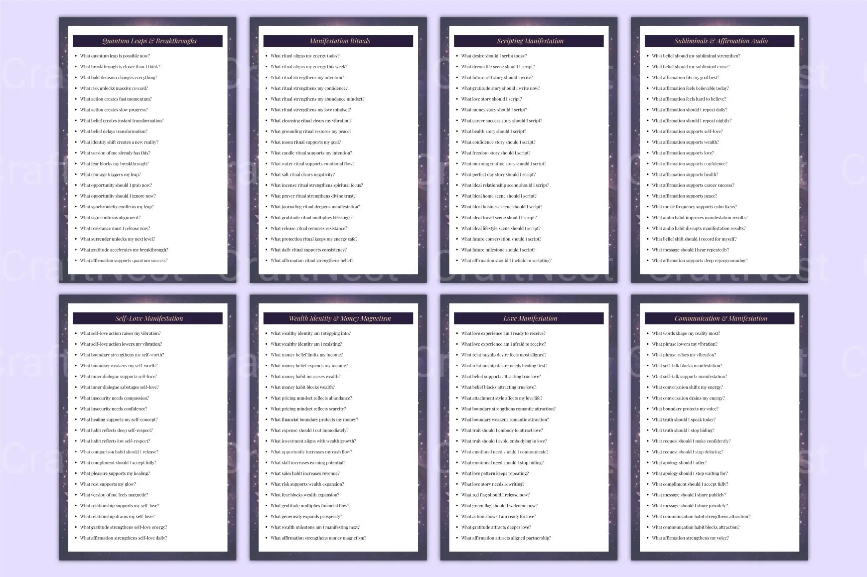 Manifestation Attraction Prompts for Success - CraftNest - Digital Crafting and Art