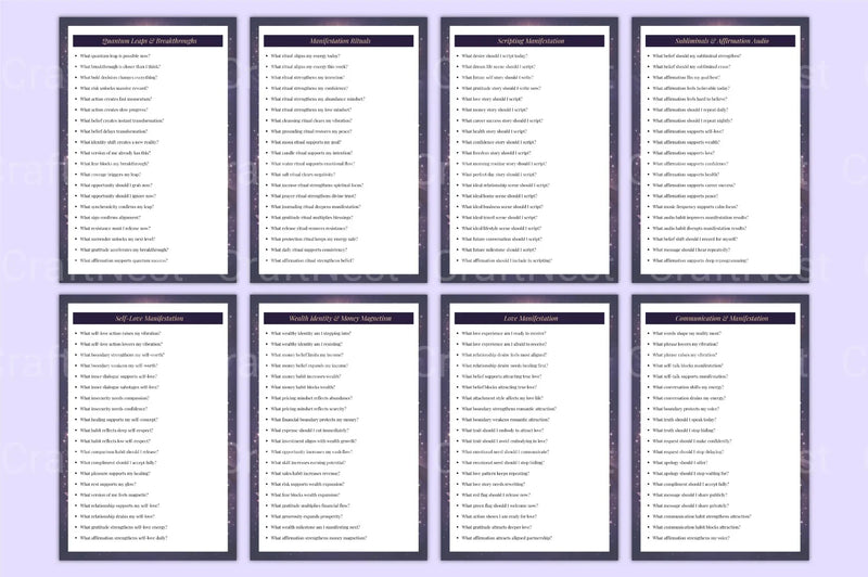 Manifestation Attraction Prompts for Success - CraftNest - Digital Crafting and Art