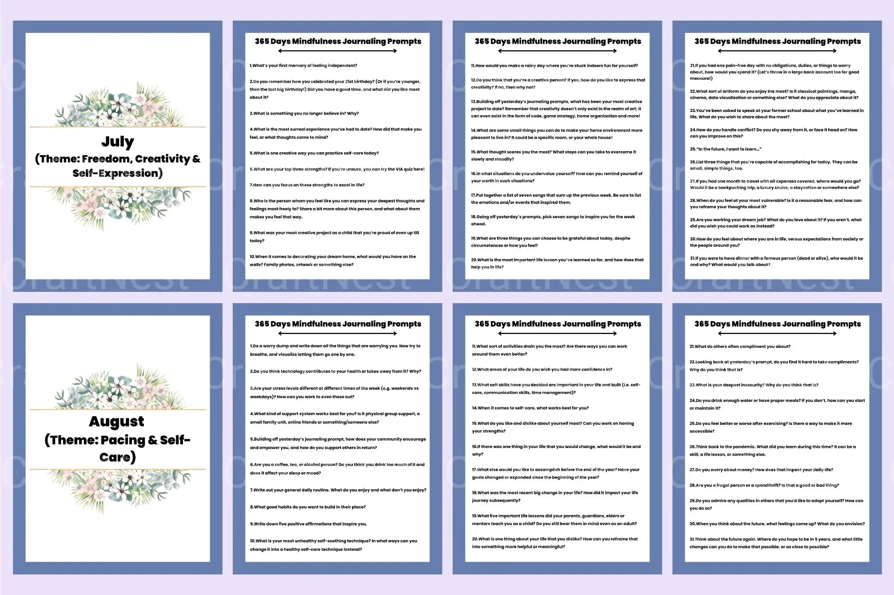Mindfulness Journaling Prompts for Daily Reflection - CraftNest - Digital Crafting and Art