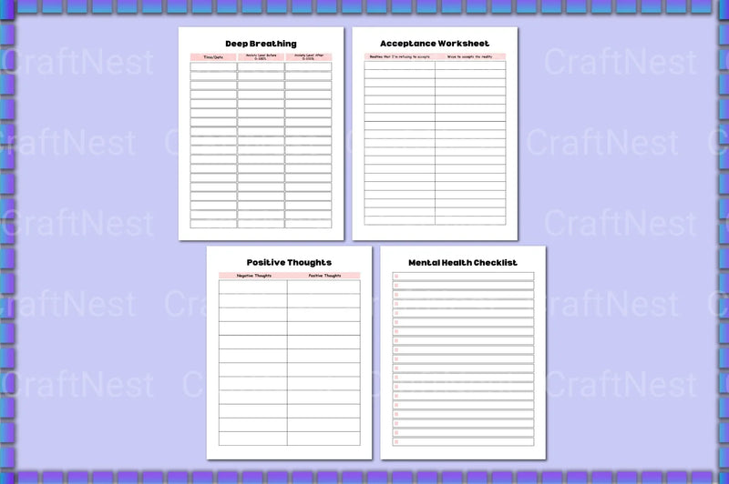 ADHD Mental Health Planner for Improved Focus - CraftNest - Digital Crafting and Art