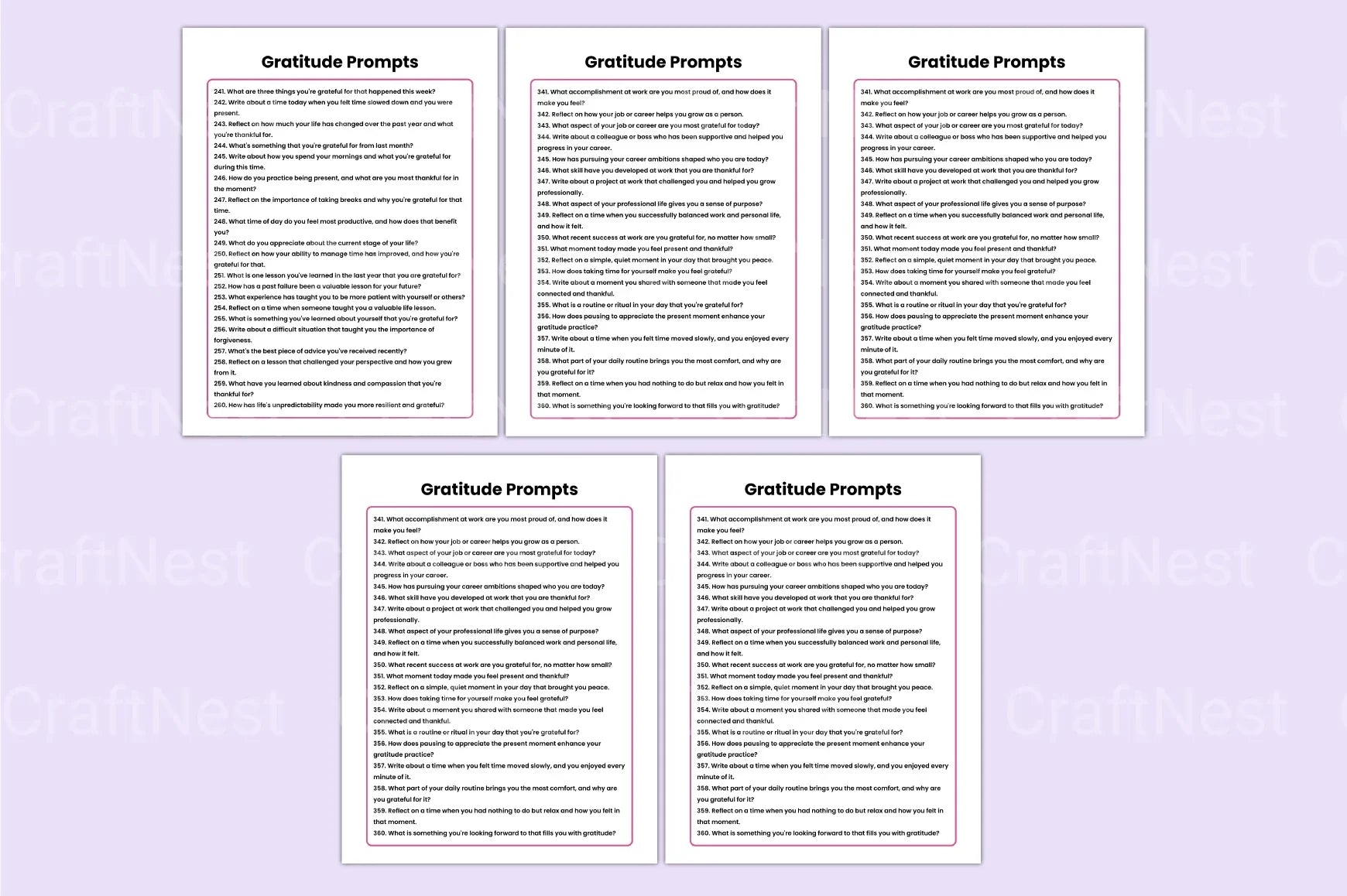 350 Gratitude Prompts for Daily Reflection - CraftNest - Digital Crafting and Art