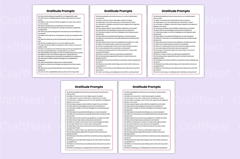 350 Gratitude Prompts for Daily Reflection - CraftNest - Digital Crafting and Art