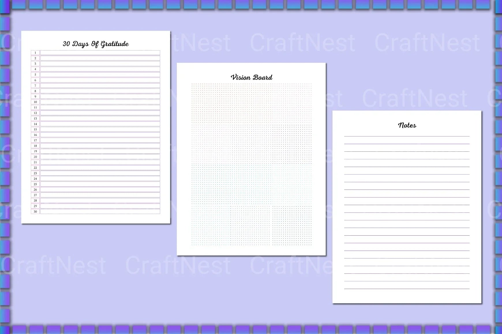 Self Care Planner for Personal Wellbeing - CraftNest - Digital Crafting and Art