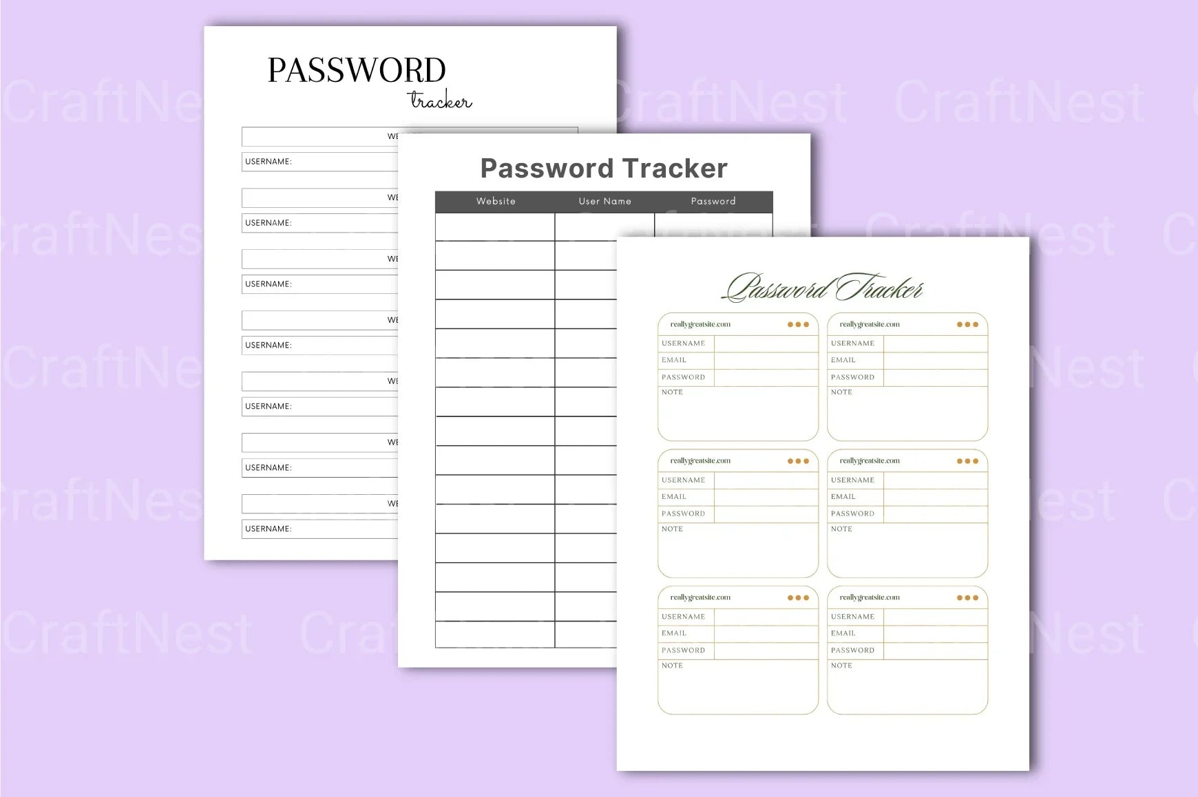 Password Tracker Tool - CraftNest - Digital Crafting and Art