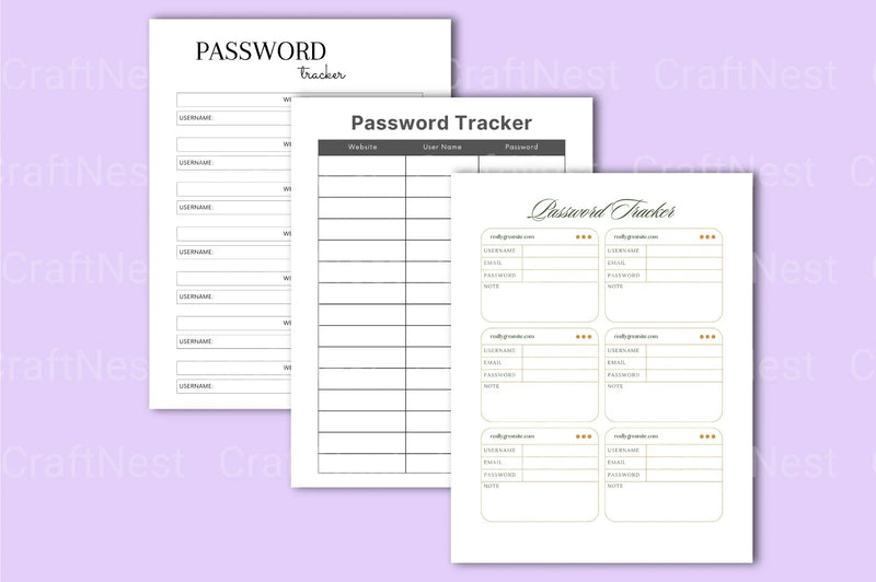 Password Tracker Tool - CraftNest - Digital Crafting and Art