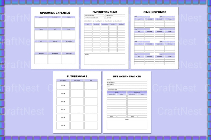 Budget Financial Planner - CraftNest - Digital Crafting and Art