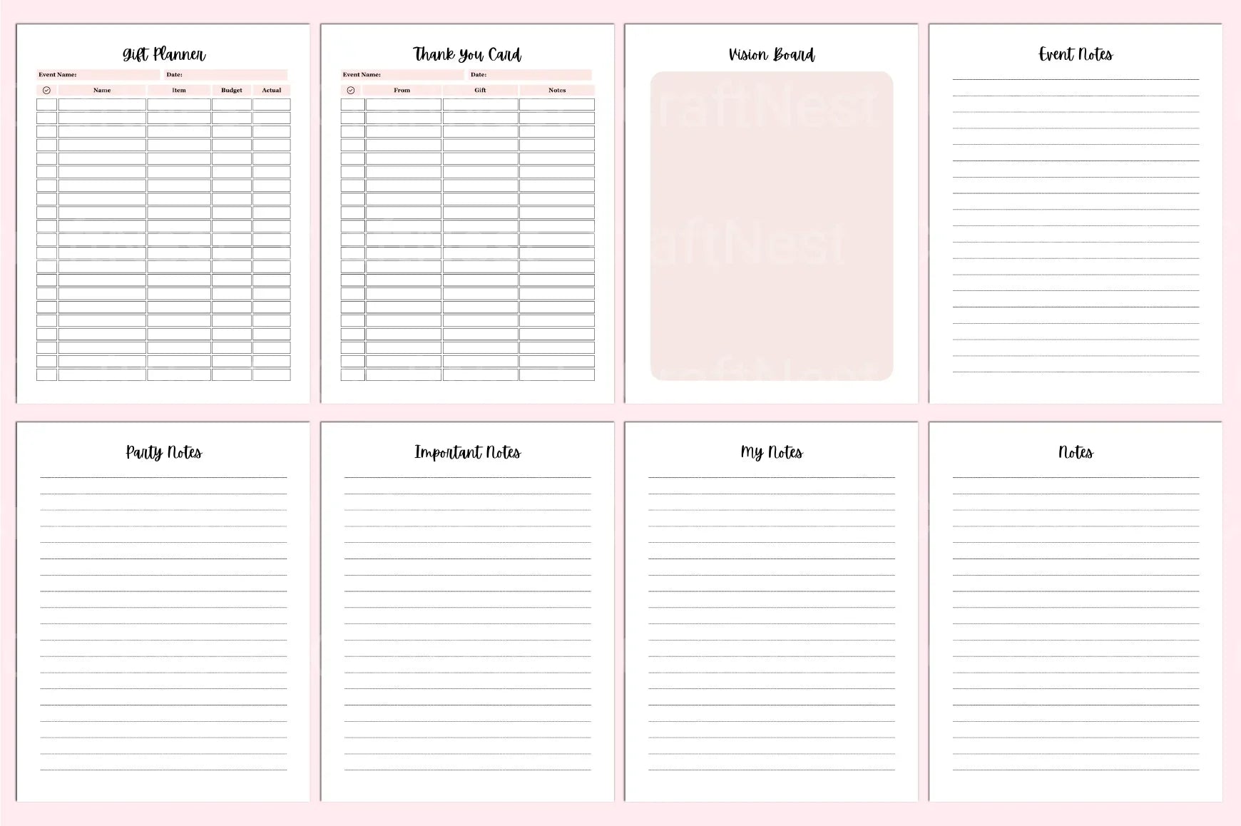 Event Party Planner - CraftNest - Digital Crafting and Art