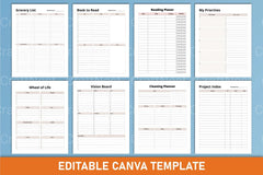 Happy Life Planner Canva Interior - CraftNest - Digital Crafting and Art