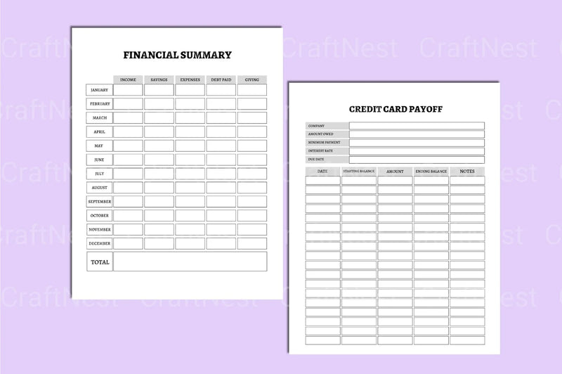 Money Mindset Planner for Financial Success - CraftNest - Digital Crafting and Art