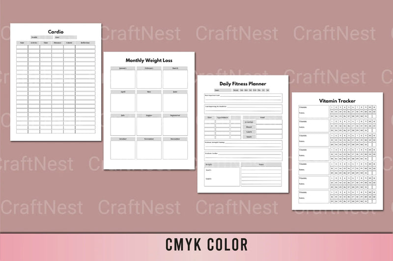 Health & Wellness Planner - CraftNest - Digital Crafting and Art