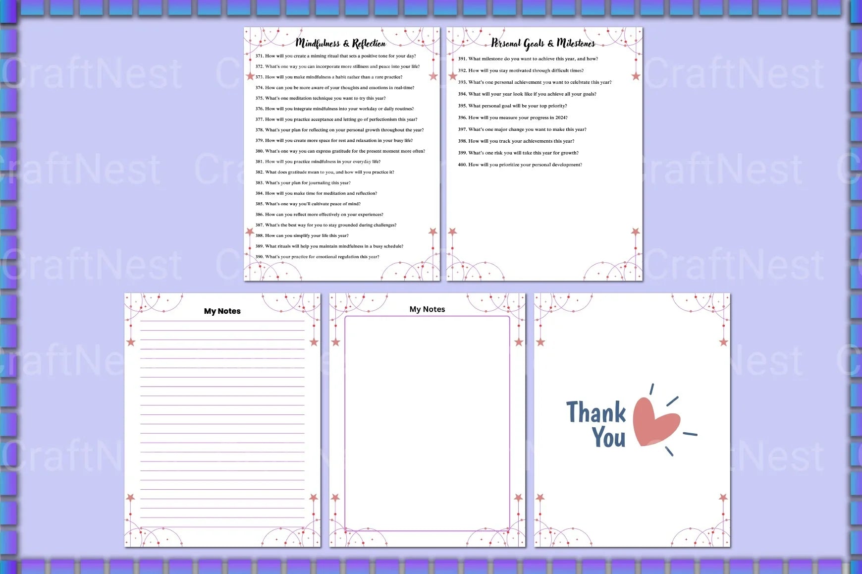 New Year Planner Prompts for Goal Setting - CraftNest - Digital Crafting and Art
