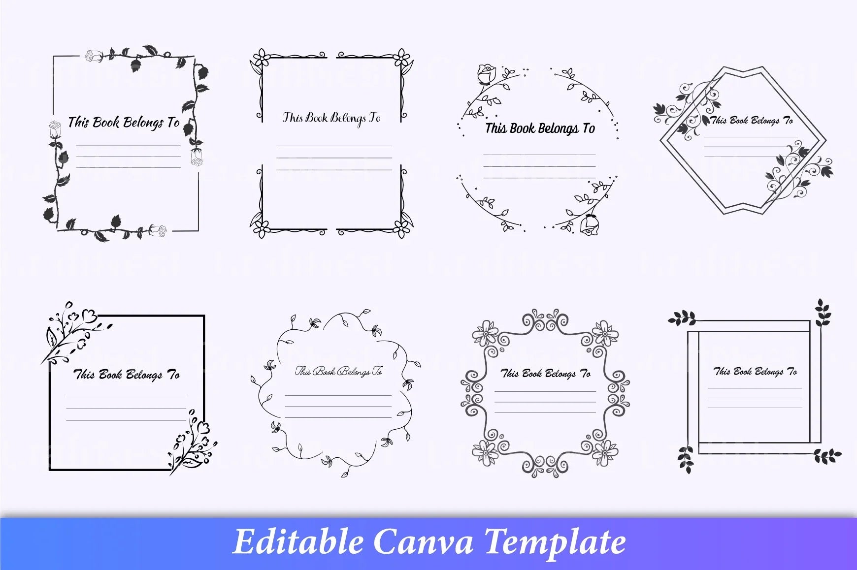 Personalized Book Ownership Label - CraftNest - Digital Crafting and Art