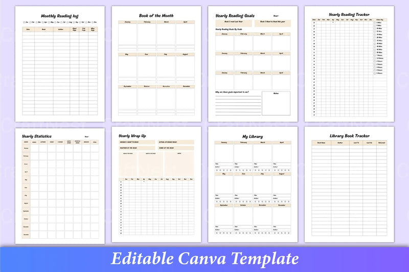 Reading Book Planner for Organized Reading - CraftNest - Digital Crafting and Art