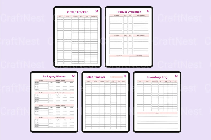 Side Hustle Planner for Entrepreneurs - CraftNest - Digital Crafting and Art