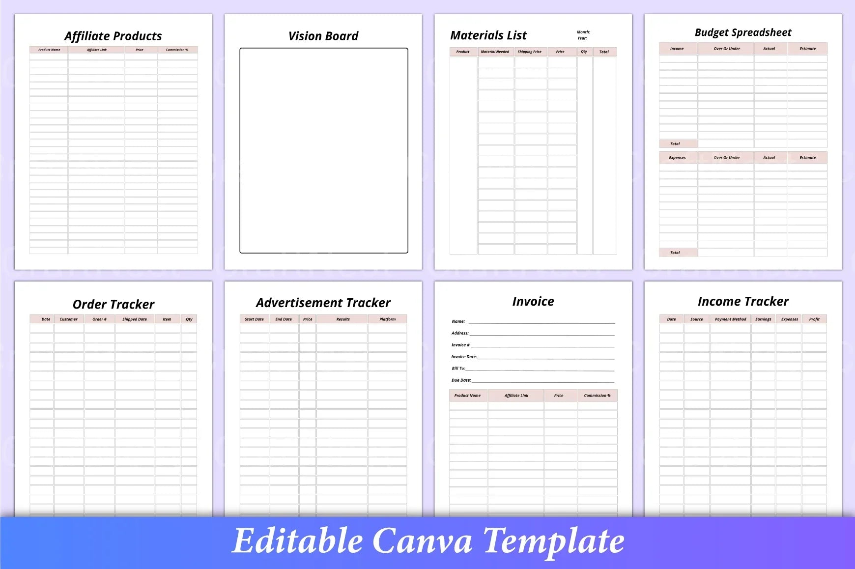 Girl Boss Planner Canva Template - CraftNest - Digital Crafting and Art