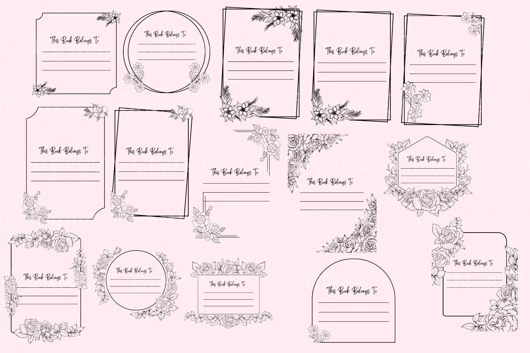 This Book Belongs To: Personalized Bookplate Design - CraftNest - Digital Crafting and Art