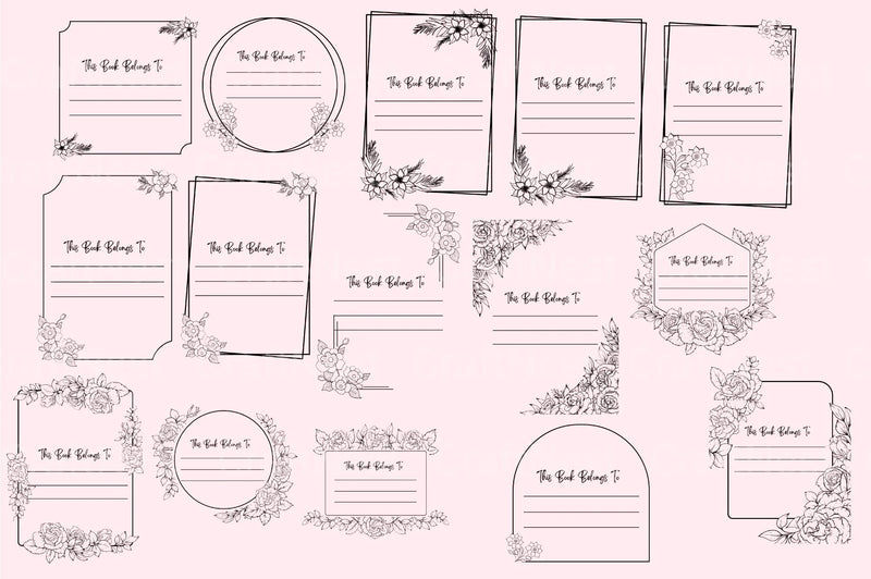 This Book Belongs To: Personalized Bookplate Design - CraftNest - Digital Crafting and Art