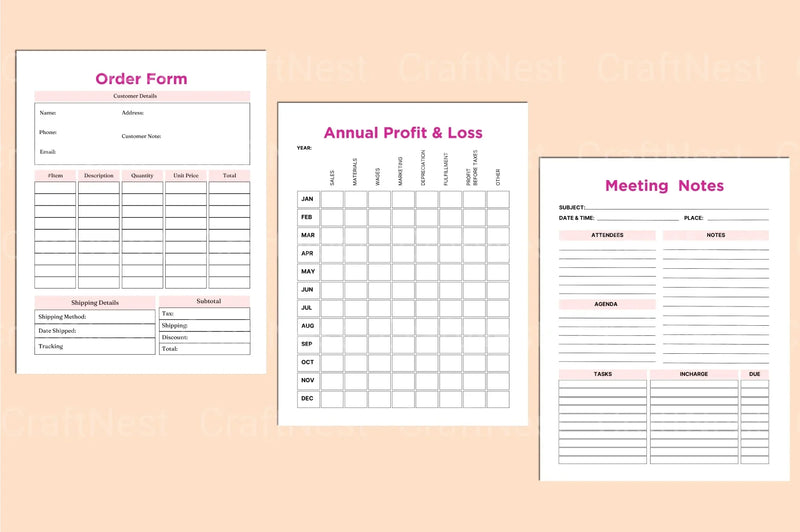 Side Hustle Planner - CraftNest - Digital Crafting and Art