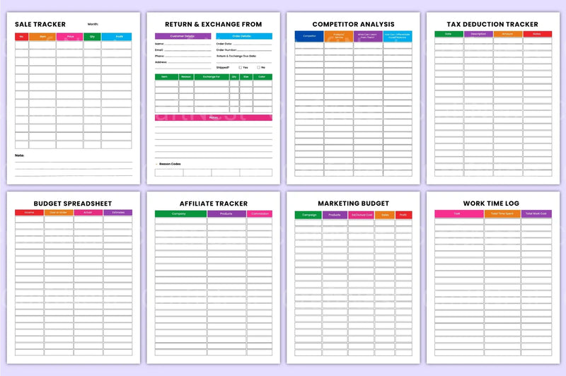 Business Management Organizer - CraftNest - Digital Crafting and Art