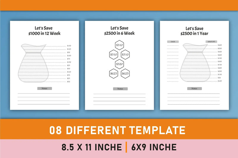 Money Saving Challenges Planner Bundle - CraftNest - Digital Crafting and Art