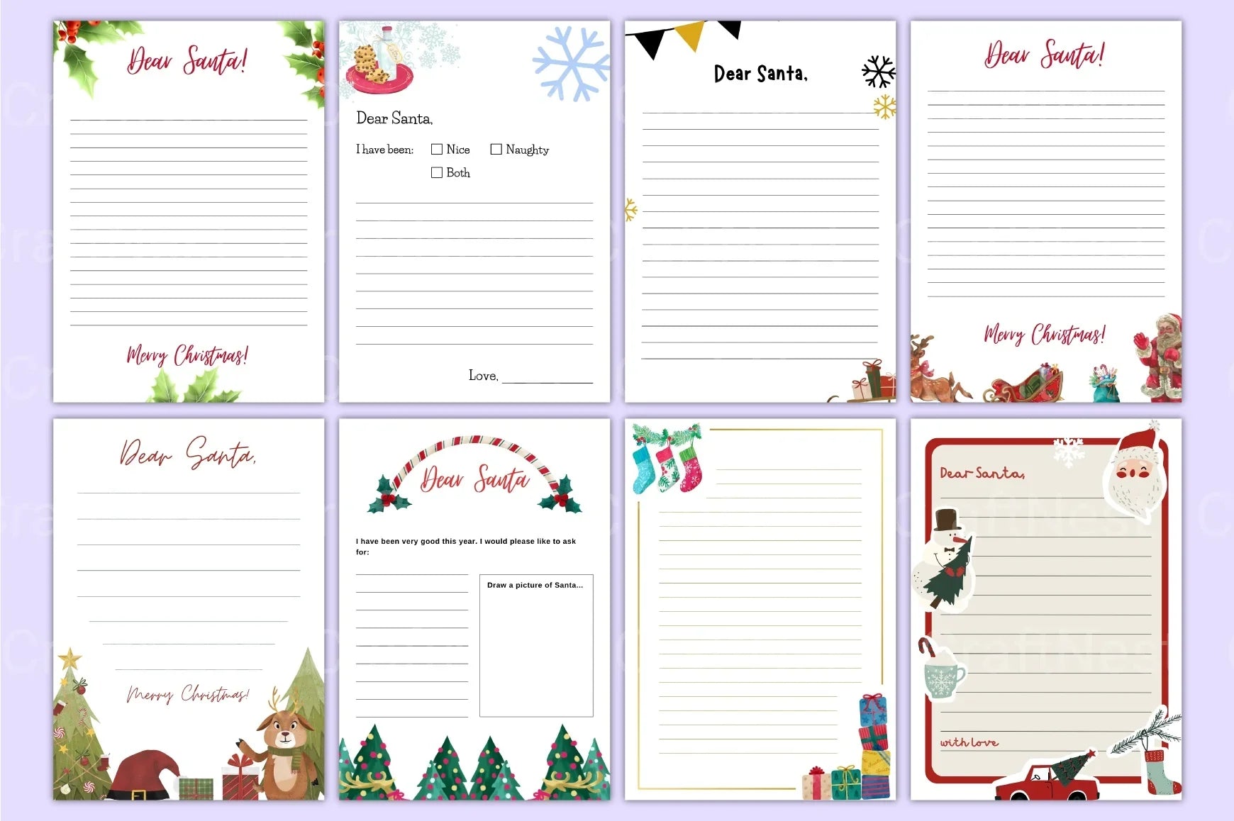 Mega Letter to Santa Template - CraftNest - Digital Crafting and Art